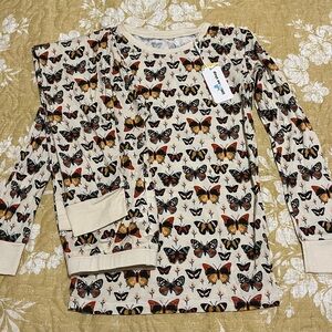 Butterfly Print Kids Pajama Set